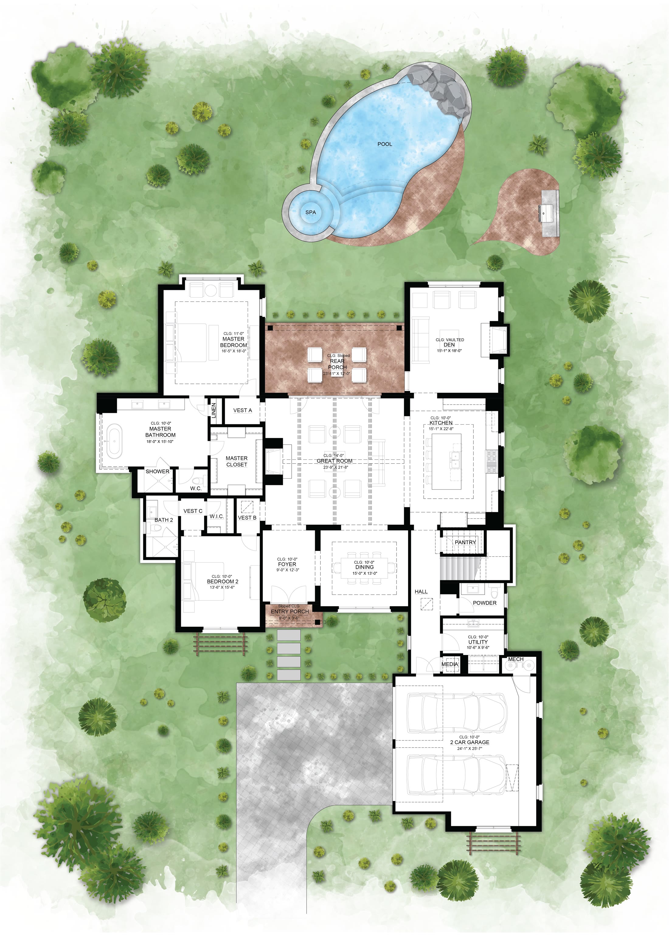 First floor plan for 4300 Amarra Drive