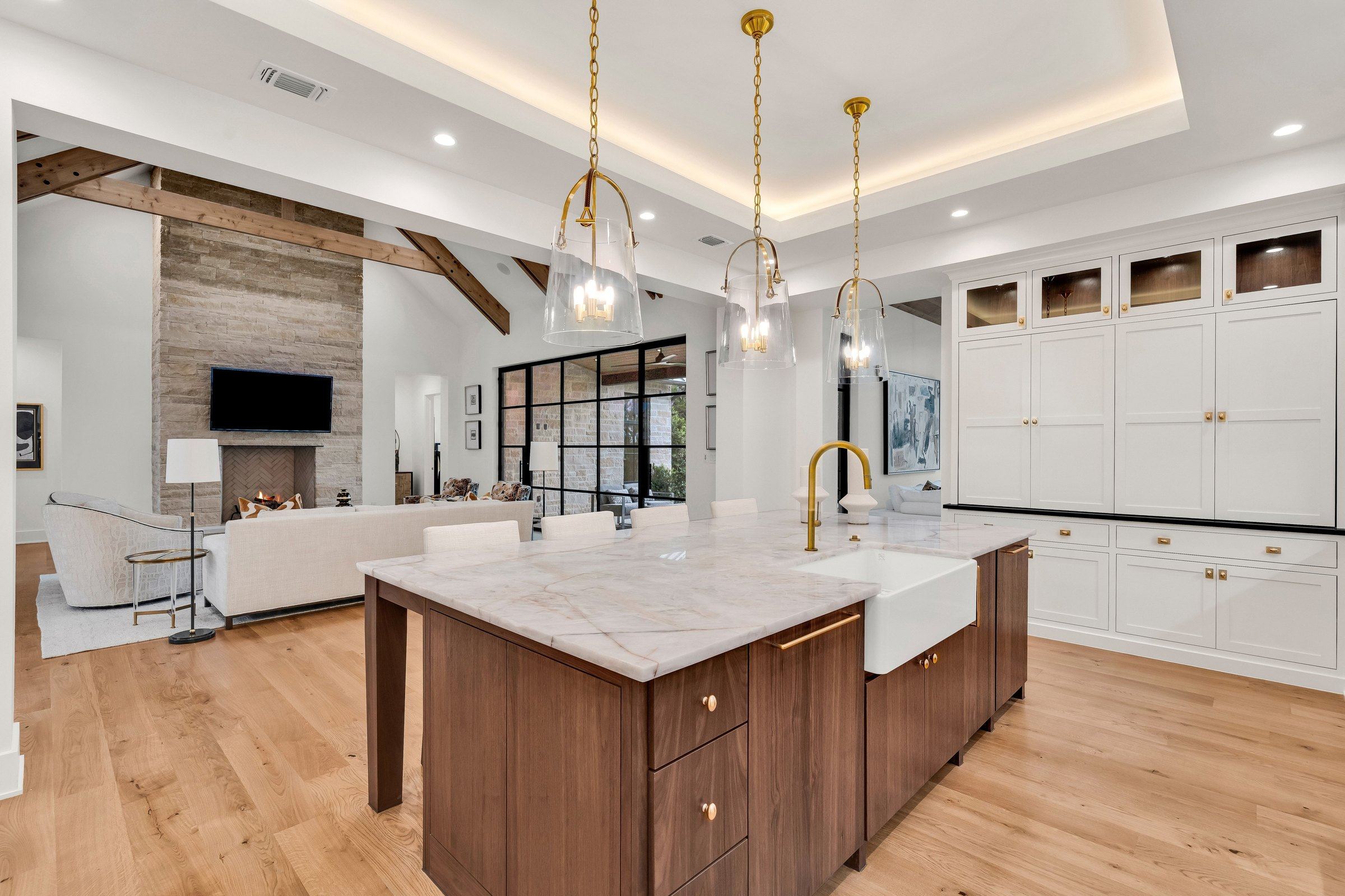 Kitchen open to the great room at 4300 Amarra Drive