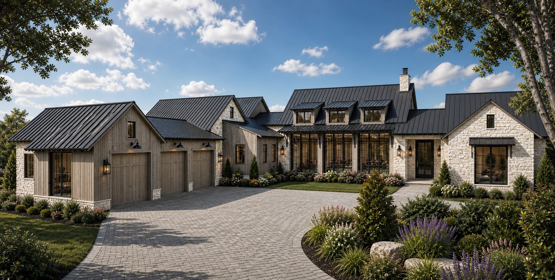 Front arrival rendering of 8211 Valerio in Amarra