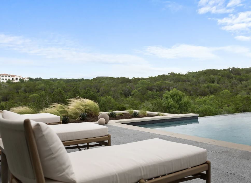Pool and Hill Country view at an Amarra residence