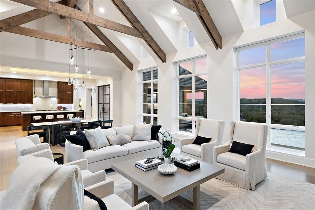 Vaulted living room in a completed Heyl Homes residence